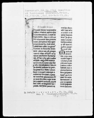 Lectionarium officii — Initiale I, Folio 3 recto