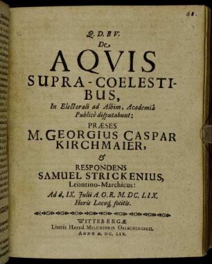 De Aquis Supra-Coelestibus