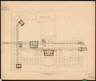 Stadthaus Schinkelwettbewerb 1898: Lüftung und Heizung. Grundriss