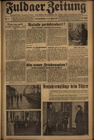 Erste Ausgabe vom Sonntag, den 12. Januar 1936.