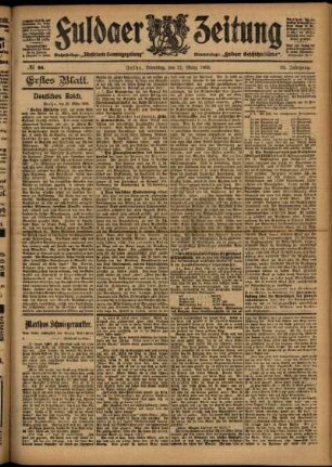 Erste Ausgabe vom Dienstag, den 21. März 1905.