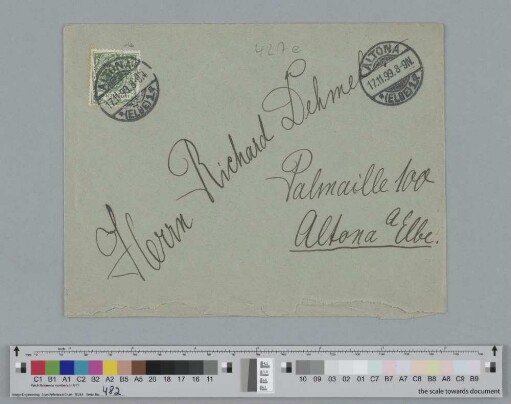 Briefumschlag an Richard Dehmel