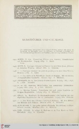 Kunstbücher und Cataloge (Nr. 1954 -2247)