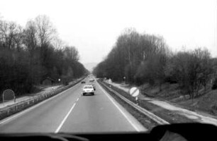 Gundelfingen: Vom hohen Bus; Zubringer Nord; lange Gerade zum AB-Knoten Nord