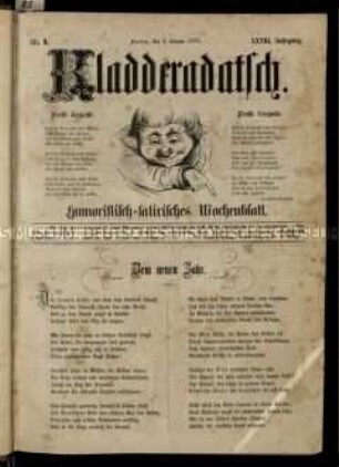 Satirezeitschrift "Kladderadatsch" 28 Jahrgang 1875