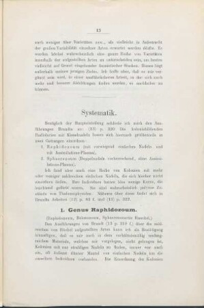 Systematik.