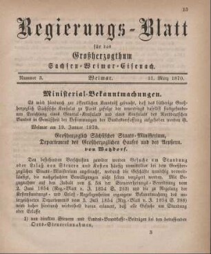 Nr. 3 : 11. März 1870
