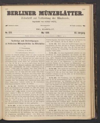 No. 225. Mai 1899