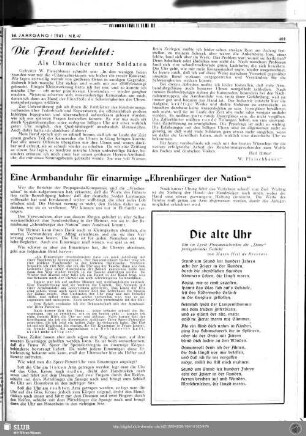 Eine Armbanduhr für einarmige "Ehrenbürger der Nation"