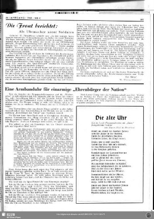 Eine Armbanduhr für einarmige "Ehrenbürger der Nation"