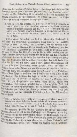 103-104 "Joannis Calvini institutio christianae religionis" von A. Tholuck
