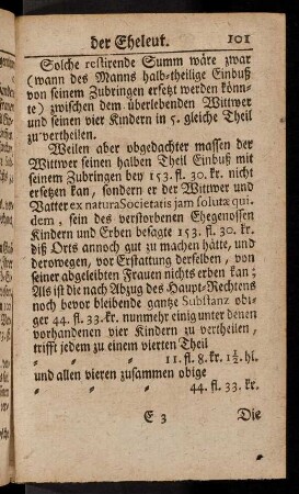 102-107, Die Succession der Descendenten oder Kinder.