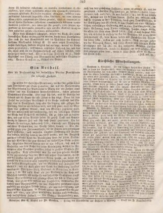 512 Kirchliche Mittheilungen