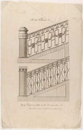 Treppengeländer, Blatt 1 aus einer Folge von Gittern