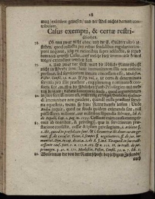 Casus exempti, & certæ restrictiones.