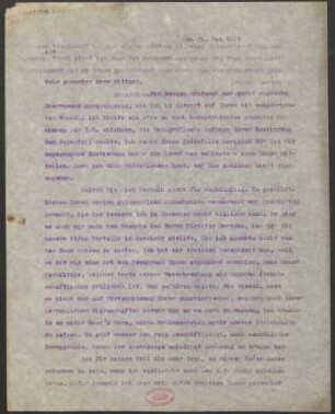 Brief an Julius Bittner : 31.05.1917