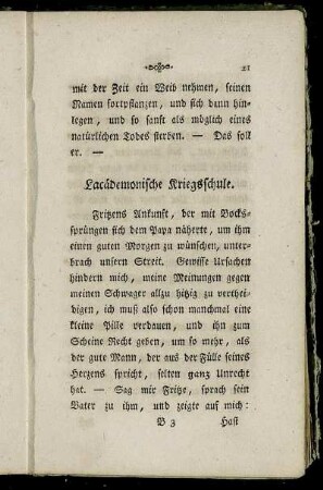 Lacädemonische Kriegsschule.