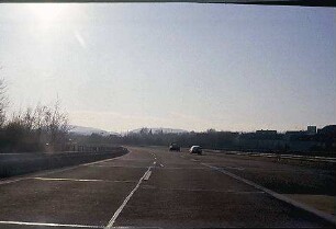 Einfahrt der Nebenfahrbahn (Würzburg Richtung Stuttgart)