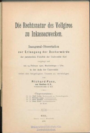Die Rechtsnatur des Vollgiros zu Inkassozwecken