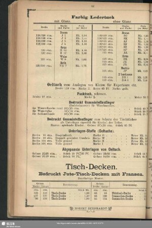 Tisch-Decken