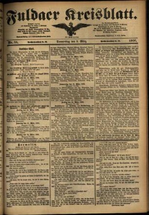 Ausgabe vom Donnerstag, den 08. März 1906.