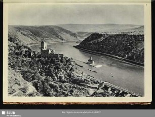 Burg Gutenfels und die Pfalz im Rhein bei Caub
