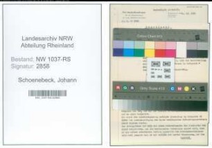 Entnazifizierung Johann Schoenebeck , geb. 21.04.1897 (Polizeibeamter)