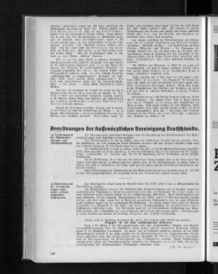 Anordnung der kassenärztlichen Vereinigung Deutschlands