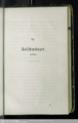VI. Falschmünzer (1854.)
