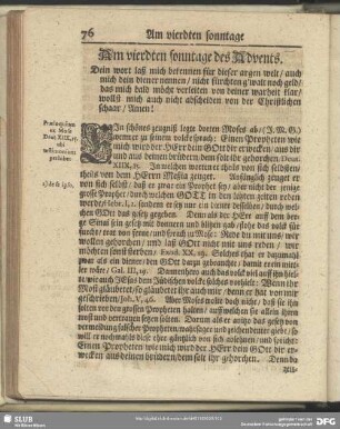Am vierdten sonntage des Advents