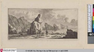 [Seestück mit an Klippen zerschellten Schiffen; Seascape with Ships Stroken on Cliffs]