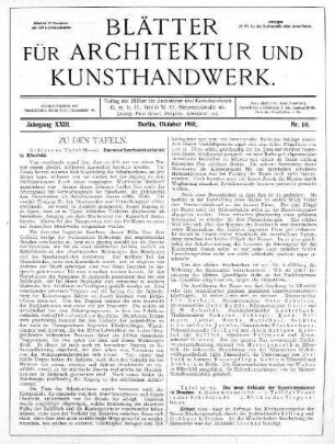 Nr. 10, Oktober 1910