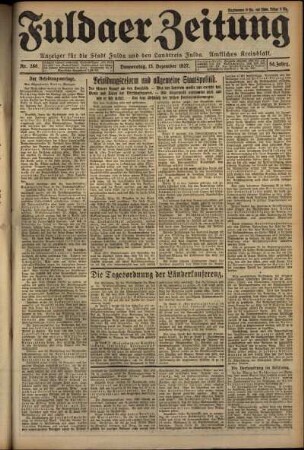 Ausgabe vom Donnerstag, den 15. Dezember 1927.