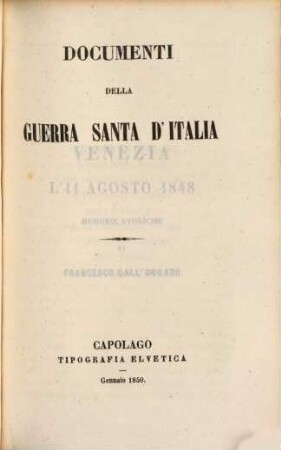 Documenti della guerra santa d'Italia. 7