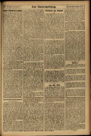 Zweite Ausgabe vom Donnerstag, den 28. August 1924.