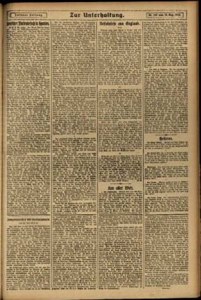 Zweite Ausgabe vom Donnerstag, den 28. August 1924.
