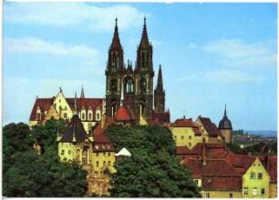 Meißen. Burgberg, Blick vom Ökonomiehof