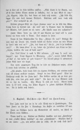 2. Kapitel: Geschen ehr Reis na Hamborg.