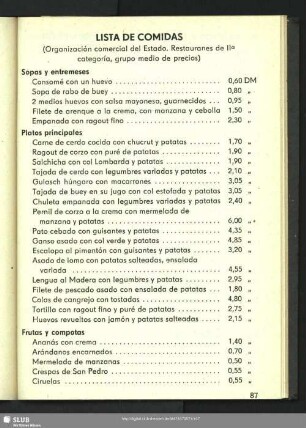 Lista De Comidas