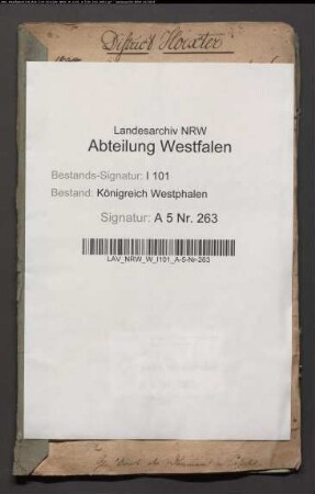 Einziehung und Berechnung der Grundrenten von den allodifizierten Kronlehen im Distrikt Höxter