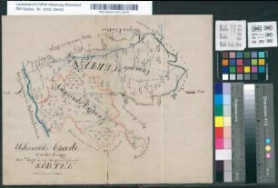 Übersichtskarte von der Lage der Wege in der Bürgermeisterei Kürten