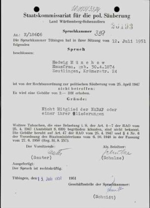 Münchow, Hedwig