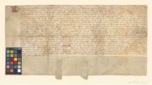Bürgermeister und Rat der Städte Berlin und Spandau bekennen, ... wie Rep. 23A Kurmärkische Stände Nr. O.319 ... von Joachim [von] Falck, Erbsassen zu Satzkorn (Satzkarn), 200 Taler ... bei beiderseitiger, vierteljährlicher Kündigung mit 12 Talern Jahreszins jeweils in der Woche nach Martini zu verzinsen und die Gesamtsumme nach erfolgter Kündigung zum gleichen Termin zurückzuzahlen. ...