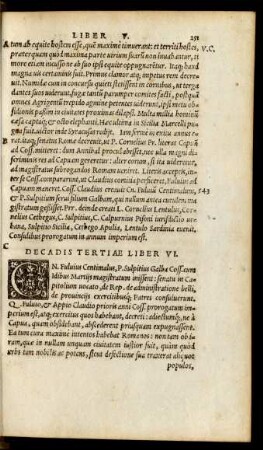 Decadis Tertiae Liber VI.