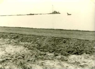 Deichbau Hindenburgdamm - Süd, 1954