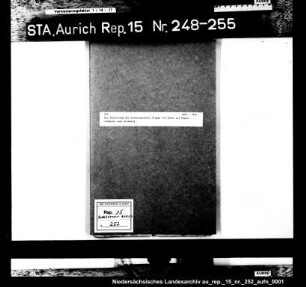 Die Versetzung des Amtshauptmanns Flügge von Esens als Regierungsrat nach Arnsberg