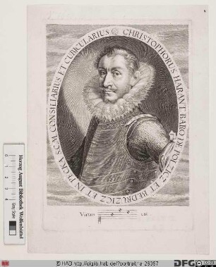 Bildnis Christoph Harant (1603 Frhr. von Polschitz auf Weseritz u. Pecka)