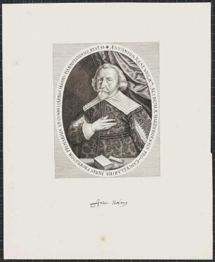 Icones Professorum Marpurgensium — Bildnis des Anton Nesen (1582-1640)