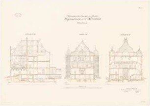 Psychiatrische- und Nervenklinik der Charité, Berlin: Lehrgebäude: Querschnitte 1:100