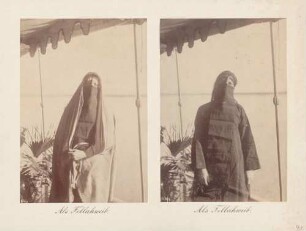 2 Aufnahmen von Kronprinzessin Viktoria von Schweden als Fellahweib in Ägypten